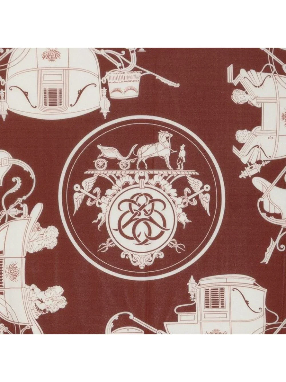 Hermes Smooth Carre 90 Ex Libris Scarf Large Gray Brown Multicolor Silk